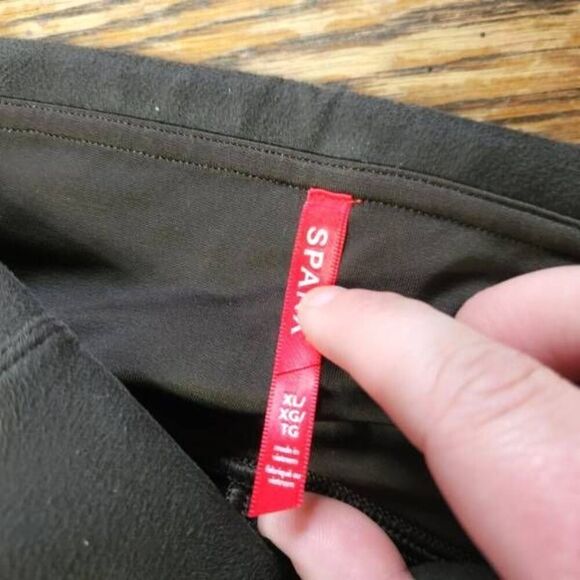 Spanx Suede Legging in Dark Terracotta sz XL - Picture 3 of 4